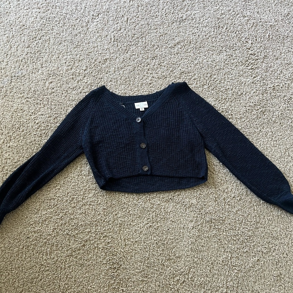 Navy Cropped Sweater from Boutique in Florida